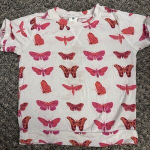 Girls butterfly tip, kids clothing, girls top, Kate Quinn top, Kate Quinn